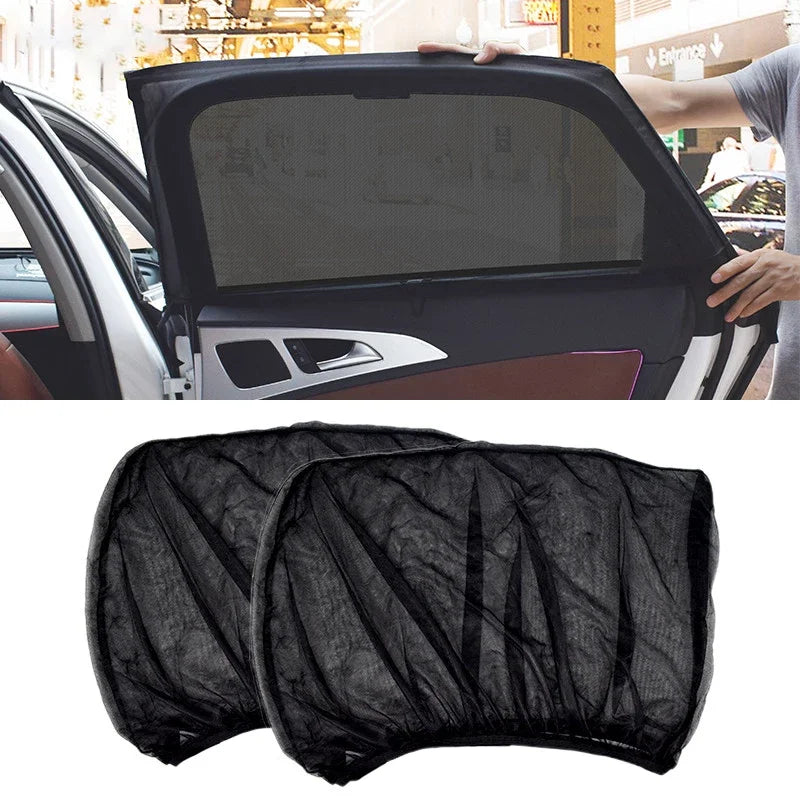 NEW 4pc Car Sun Shade Styling Accessories Hook &amp; Loop Car Window Sun Shade Set - Easy Install, Cool Interior &amp; Privacy Sun Visor