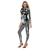 Women Superhero Cosplay Costume Printed Jumpsuit Outfit Fancy Dress Clothing Adult Bodysuit Zentai Muscle Suit Armor Combat Suit