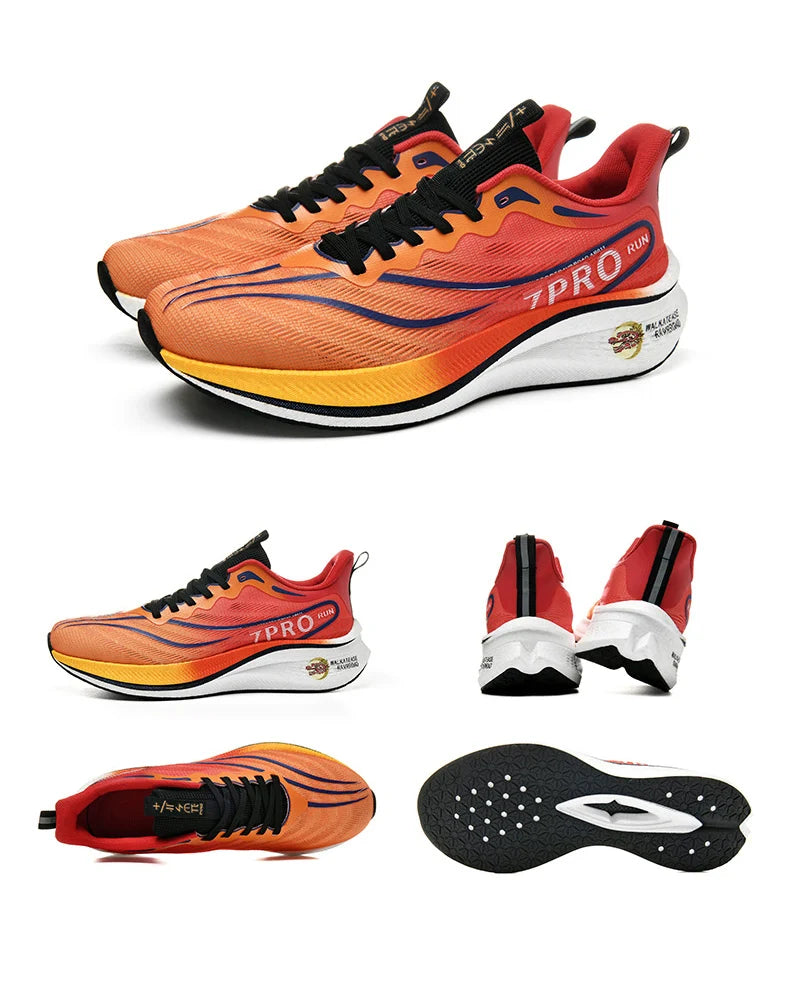 Summer Men's Running Shoes New Professional Carbon Plate Sports Training Shoes Outdoor Non-slip Shock-absorbing Tennis Shoes