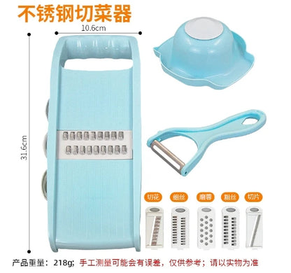 5 in 1 Multi-Functional Vegetable Chopper Onion Chopper Food Chopper Kitchen Mandoline Slicer Veggie Dicer Cutter