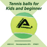 AMA SPORT Kids Training (Transition) Balls 20% 50% 75% Slower For Beginner Child Practice Tennis Soft Beach Tennis Ball 6~12PCS