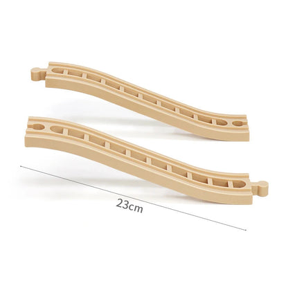 Wooden Train Track Toys Railway Rails Accessories Fit Thomas Train Road Connector Bridge Wood Railway Children Boy Chrismas Gift