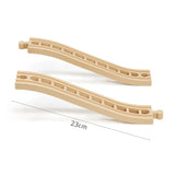 Wooden Train Track Toys Railway Rails Accessories Fit Thomas Train Road Connector Bridge Wood Railway Children Boy Christmas Gift