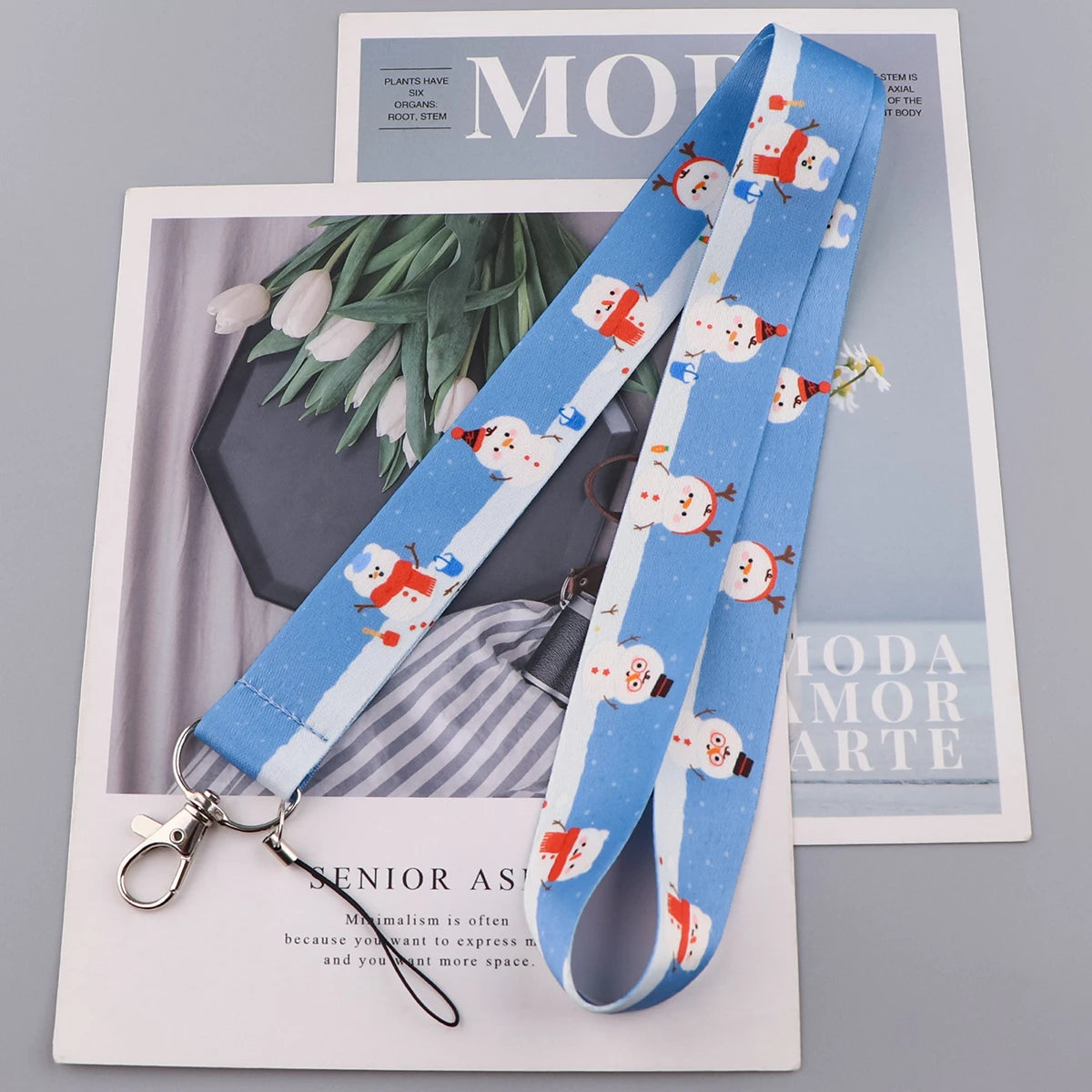 Christmas Lanyard Santa Claus Neck Strap for Key ID Card Cellphone Straps Badge Holder DIY Hanging Rope Neckband Accessories