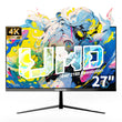 HGFRTEE 27" 4K Monitor 3840*2160 UHD IPS Computer Screen, 99% sRGB 10-Bit Color Accuracy Office Display for Gaming PC Laptop PS5
