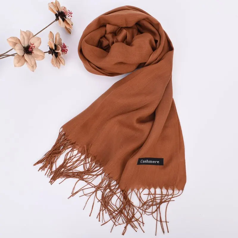 Bufandas de cuero en polvo para otoño e invierno, nuevas, de un solo color, al por mayor, para hombres y mujeres, 120 g, chal con diadema de un solo color.