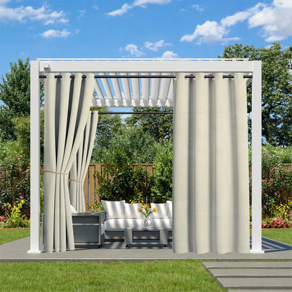 1PC, Waterproof Outdoor Grommet Curtain For Patio Gazebo Front Porch Pergola