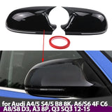 1 Pair Side Trim Horn Style Rearview Mirror Caps add-on for Audi A4 S4 A5 S5 B8 8K A6 S6 4F C6, A8 S8 D3, Q3 SQ3 2012-2015 A3 8P