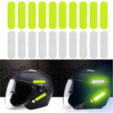 Helmet Warning Reflective Stickers Night Safety Driving Accessories Fluorescent Decorative Stickers Bicycle Motorcycle Car Decal