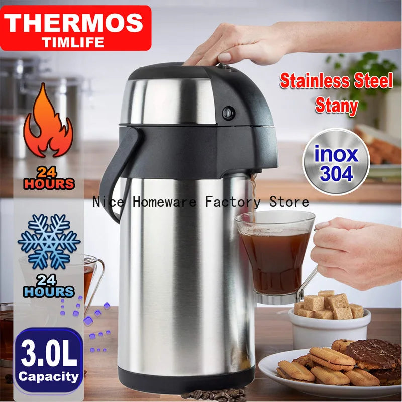 Stainless steel hot water bottle thermos vacuum insulation warm pot Inox Coffee Carafe Thermal Termo para mate carrafa termica