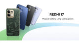 Smartphone Xiaomi Redmi 17 4G (Versão Global) – Xiaomi HyperOS 3, MediaTek Helio G91-Ultra, tela de 6,9" (120 Hz), bateria de 7500 mAh e carregamento rápido de 45 W.