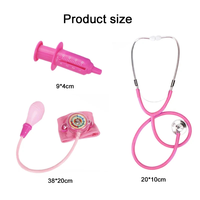 Kids Nurse Clothing Pink Children Cosplay Costumes Accessory Halloween Play the Role Props Uniform for Boys Girls Kid Gifts TMZ
