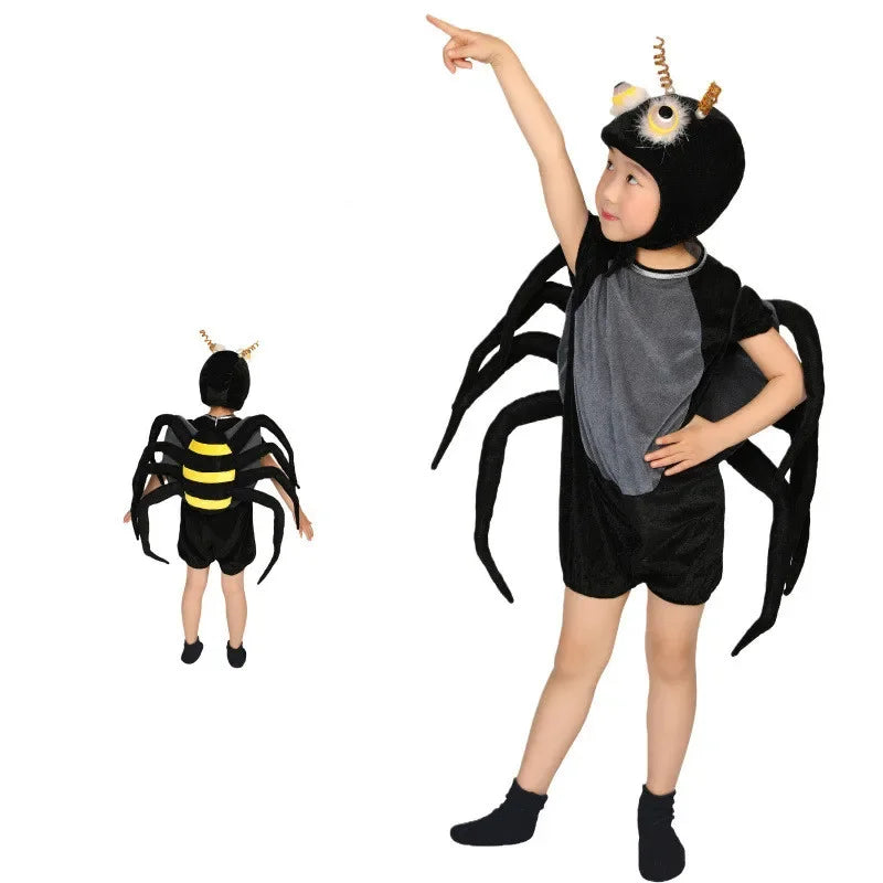 Children's Insect Animal Costumes, Children's Small Black Spider Costumes, Parent-child Role-playing Costumes