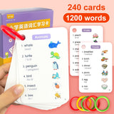 1200 English and Chinese Bilingual Learning Cards for Kids, Toddlers, English Language Beginners, or as a Montessori Gift