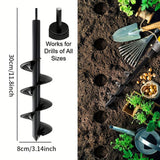 Garden loose soil twist dig pit planting tool alloy drill auger bit