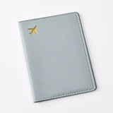 Women Men Card Passport Cover Case Flight Ticket Clip Passport Wallet PU Leather Solid Color Id Holder Passport Holder Purses