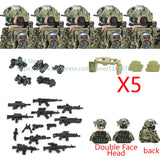 Military Special Forces Action Figure Building Blocks Ghillie Suit Weapons Sniper SWAT Ghost KSK Police Bandit Boy Toy Gift F029