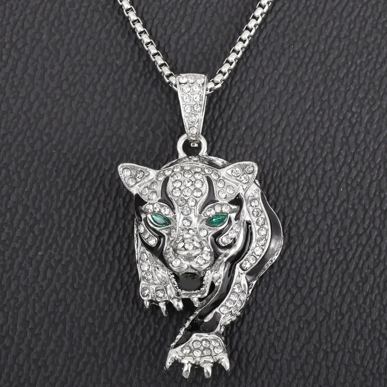 Collar con colgante de circón con incrustaciones de rifle de asalto punk M416 para hombre, estilo hip hop rock, joyería moderna, regalo para niño 