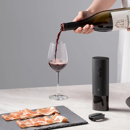 Nuevo abridor de vino eléctrico Xiaomi Mijia, abridor automático de botellas con batería para vino tinto y cerveza, con cortador de papel de aluminio, accesorios de cocina.
