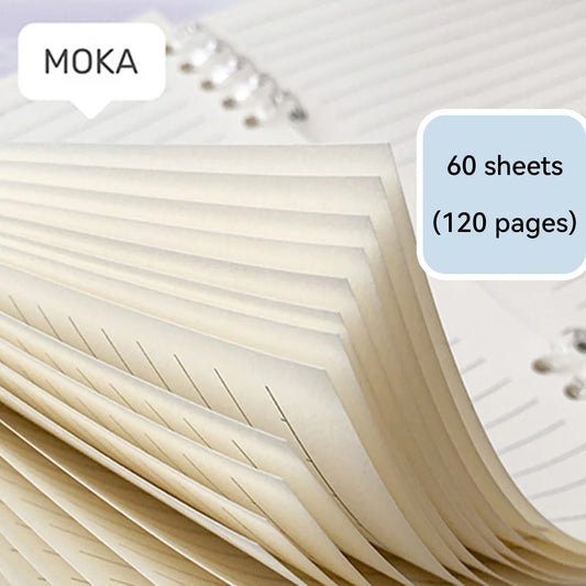 A5/B5 Binder Loose-Leaf Notebook 60 Sheets Lined Book for Students Writing Kawaii Simple Stationery School Supplies