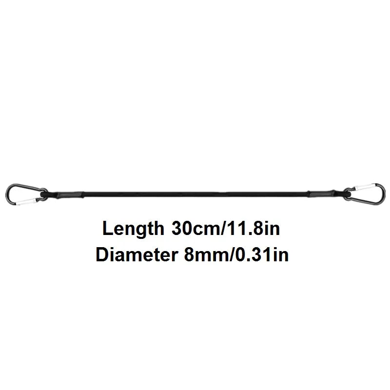 Cuerdas elásticas de 30/60/90/120/150 cm, 8 mm, con ganchos, ligeras, para atar bicicletas, equipaje de coche, correas para portaequipajes de techo.