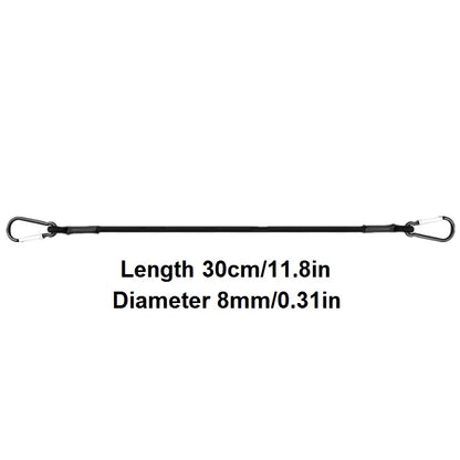Cuerdas elásticas de 30/60/90/120/150 cm, 8 mm, con ganchos, ligeras, para atar bicicletas, equipaje de coche, correas para portaequipajes de techo.