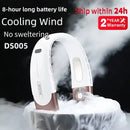 Xiaomi 8000mAh USB Hanging Neck Fan Portable Bladeless Mini Rechargeable Mute LED Digital Display Electric Air Cooler Handheld