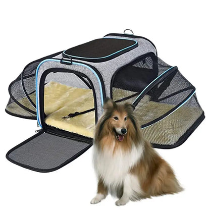 Expandable Cat Carrier Portable Cat Travel Bag Pet Carrier Bag Dog Travel Carrier Detachable Dog Bag Carrier For Travel Shopping