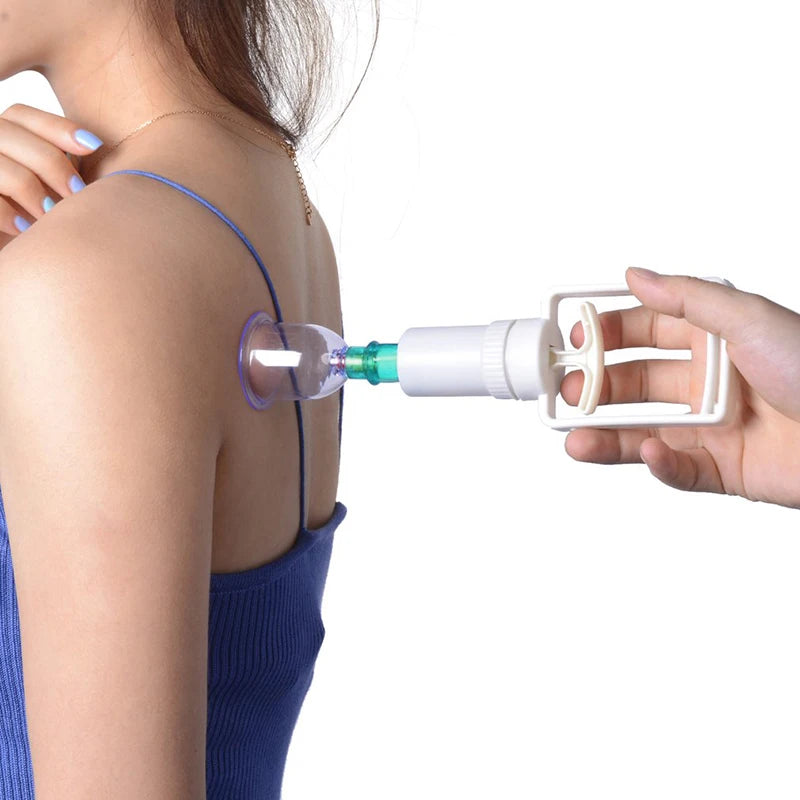 12Pcs Vacuum Cupping Sets with Pumping Gun Suction Cups Back Massage Body Cup Detox Anti Cellulite Cans Healthy Care Jars