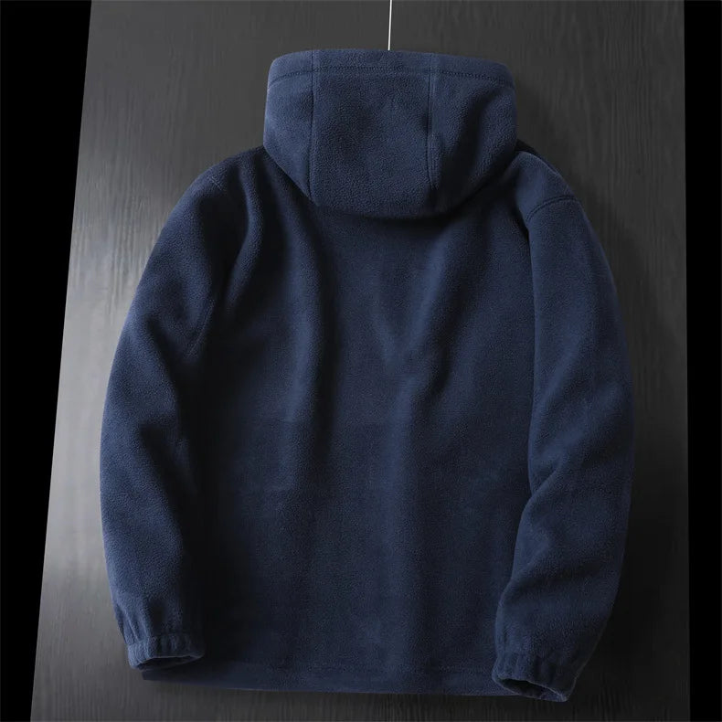 2024 Brand Winter Fleece Jacket Men's Casual Thickened Wool Jacket high quality Design Warm Fashion Hooded Coat Outdoor Ski Suit