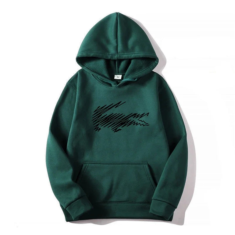 Men's and Women's Hoodie Sweatshirt Fashion Print Black Gray Pink Hooded Hip Hop Wool Hoodie Men's Brand Hoodie Street Clothing