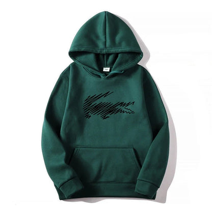 Men's and Women's Hoodie Sweatshirt Fashion Print Black Gray Pink Hooded Hip Hop Wool Hoodie Men's Brand Hoodie Street Clothing