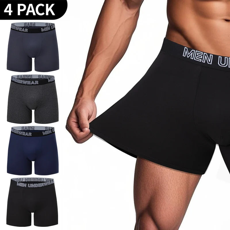 4/5 /10 Pcs Fashionable Men's Long Underwear Casual Boyshort Youth Sports Shorts Comfortable Breathable Stretch Shorts Underwear