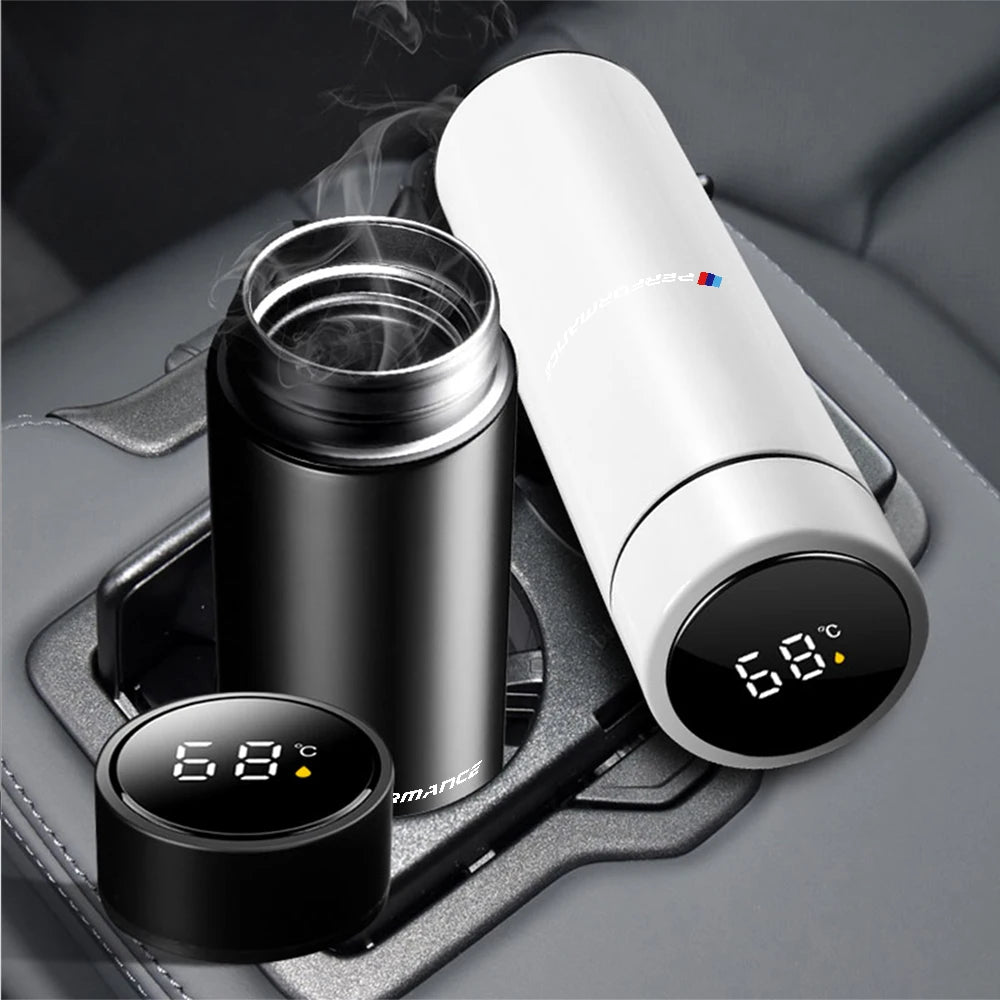 Termo inteligente con pantalla de temperatura, de acero inoxidable 304, con aislamiento al vacío, para BMW M Performance.