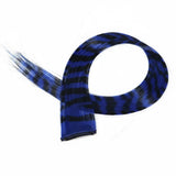 New Stripe Printed Clip-in Hair Extensions Synthetic Straight Hair Highlights Colorful 18 Inch Wig Hairpieces for Girls