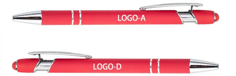 20-200 Pens Wholesale Metal Ballpoint Pen Touch Screen Pen Office School Advertising Pen Custom Logo Text Laser Engraving