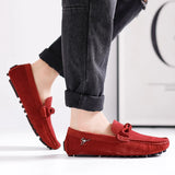 British Style Fashionable Red High-End Banquet Dress Shoes Men's Commuting Driving Work Loafer for Men's Anti-Slip Shoes