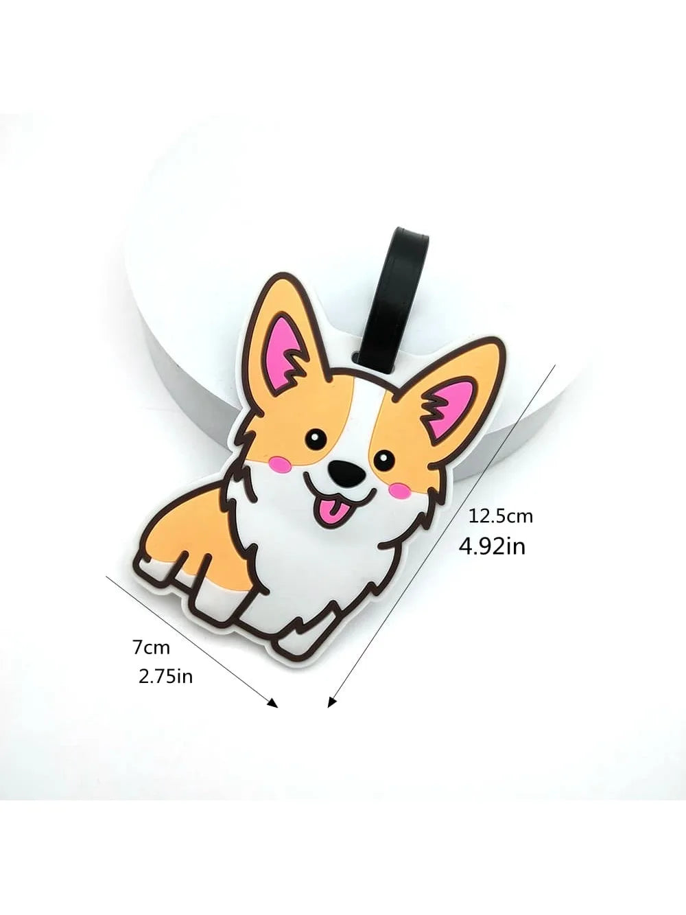 1PCS Cute Small Animal Luggage Label Airport Label Travel Essential Loss Prevention Hanging Label Unisex