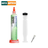 Soldering Fluxes 100% Original AMTECH NC-559-ASM Solder Flux Premium No-Clean Solder Paste Suitable for BGA SMD Soldering Station and Rework Station 10cc AMTECH 559 Original 