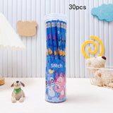 12pcs/30pcs Anime Pencil Lilo & Stitch Series Kids Stationery Pen School Supplies Cute Pencil Sharpener Toys Birthday Gifts