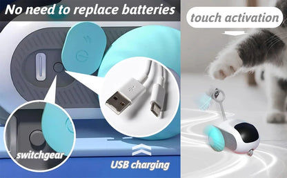 Juguete interactivo inteligente para gatos con gravedad para mascotas, automático, con movimiento y control remoto, para interiores, con forma de pelota, para perros.