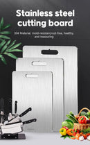 Stainless Steel Thickened Cutting Board Antibacterial Mildew-proof Kneading Dough Board Kitchen Fruit vegetable Cutting Board