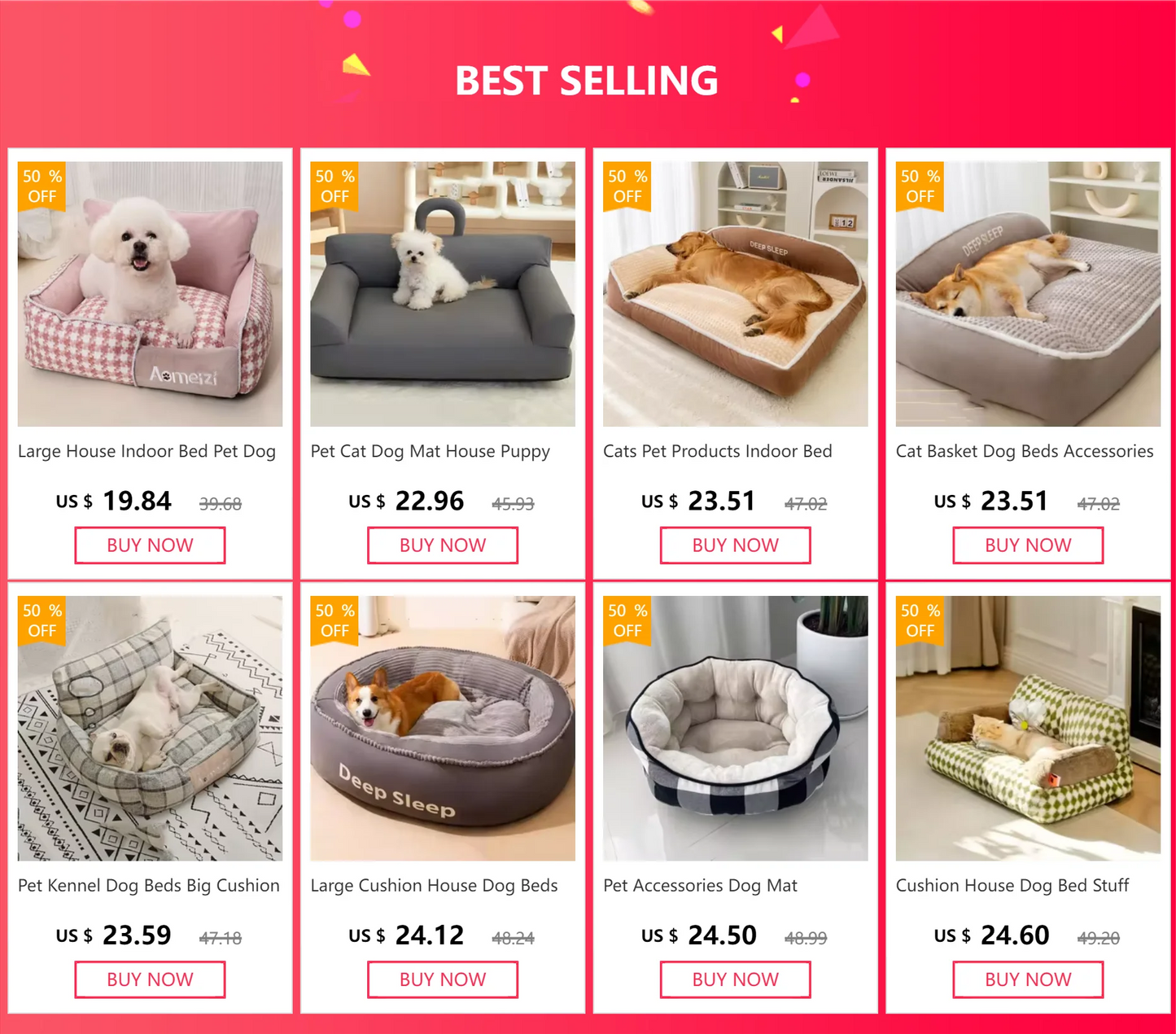 Puppy House Dog Bed Mat Elevated Lounger House Indoor for Puppies Dog Cushion Pet Produtos Cachorro  Animals Dog Accessories