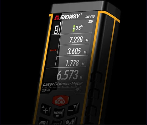 SNDWAY Laser Distance Meter Tape Measure Digital Camera Function Laser Range Finder Tape Angle Rangefinder Measure Tool