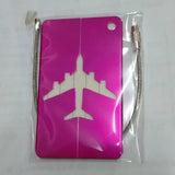 Aluminium Alloy Aircraft Luggage Tag with Name Travel Luggage Tag ID Card Anti-lost Solid Color Travel Accessories
