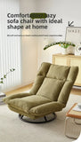 New rotating sofa chair, living room balcony fabric lazy sofa, adjustable backrest rotating leisure chair swivel chair