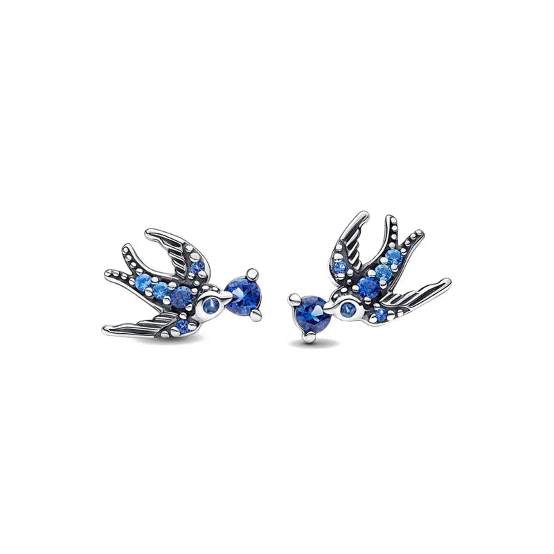 2024 New 925 Silver Plated Double Hoop Earrings For Women Butterfly Sun Moon Heart DIY Accessories 