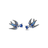 2024 New 925 Silver Plated Double Hoop Earrings For Women Butterfly Sun Moon Heart DIY Accessories 