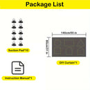 100% Blackout Curtain with Suction Cup UV Blocking Window Drapes Blinds Full Shades Panel DIY Portable Film Sunshade Cover