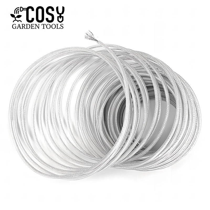 COSY 3mm Steel Wire Nylon Line Brushcutter Trimmer Rope Lawn Mower Cord Wear-resistant Sharp Replacement Garden Tool Accessory
